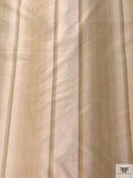 Vertical Striped Yarn-Dyed Silk Taffeta - Shades of Ecru