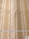 Vertical Striped Yarn-Dyed Silk Taffeta - Shades of Ecru