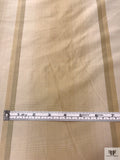 Vertical Striped Yarn-Dyed Silk Taffeta - Shades of Ecru