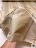 Vertical Striped Yarn-Dyed Silk Taffeta - Shades of Ecru