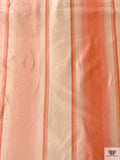 Vertical Striped Yarn-Dyed Silk Taffeta - Antique Coral / Cream