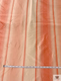 Vertical Striped Yarn-Dyed Silk Taffeta - Antique Coral / Cream