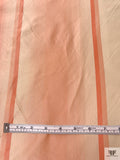 Vertical Striped Yarn-Dyed Silk Taffeta - Antique Coral / Cream