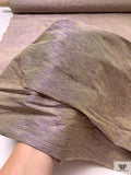 Bicolor Yarn-Dyed Iridescent Silk Shantung - Purple / Champagne-Gold