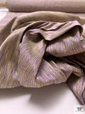 Bicolor Yarn-Dyed Iridescent Silk Shantung - Purple / Champagne-Gold