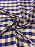 Gingham Yarn-Dyed Silk Shantung - Indigo / Lightest Gold