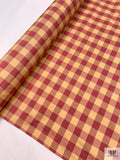 Gingham Yarn-Dyed Silk Taffeta - Dusty Rose Pink / Nude
