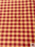 Gingham Yarn-Dyed Silk Taffeta - Dusty Rose Pink / Nude