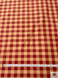 Gingham Yarn-Dyed Silk Taffeta - Dusty Rose Pink / Nude