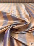 Gingham Yarn-Dyed Silk Shantung - Peach / Purple / Muted Blue