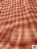 Gingham Check Yarn-Dyed Silk Taffeta - Antique Raspberry / Lightest Gold