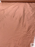 Gingham Check Yarn-Dyed Silk Taffeta - Antique Raspberry / Lightest Gold