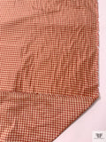 Gingham Check Yarn-Dyed Silk Taffeta - Antique Raspberry / Lightest Gold