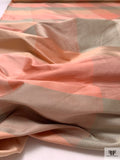 Plaid Yarn-Dyed Silk Shantung - Antique Corals / Blush / Brandon Beige