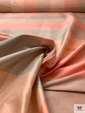 Plaid Yarn-Dyed Silk Shantung - Antique Corals / Blush / Brandon Beige