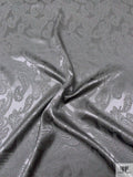 Paisley Jacquard Silk Charmeuse - Dark Grey
