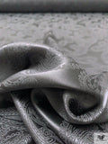 Paisley Jacquard Silk Charmeuse - Dark Grey