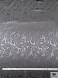 Paisley Jacquard Silk Charmeuse - Dark Grey