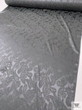 Paisley Jacquard Silk Charmeuse - Dark Grey