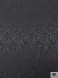 Floral Jacquard Silk Charmeuse - Black