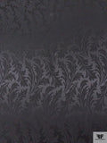 Leaf Jacquard Silk Charmeuse - Black