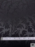 Leaf Jacquard Silk Charmeuse - Black