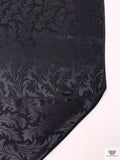 Leaf Jacquard Silk Charmeuse - Black