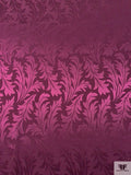 Leaf Jacquard Silk Charmeuse - Grape Purple