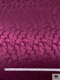 Leaf Jacquard Silk Charmeuse - Grape Purple