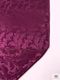 Leaf Jacquard Silk Charmeuse - Grape Purple