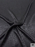 Reptile Jacquard Silk Charmeuse - Black