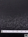 Reptile Jacquard Silk Charmeuse - Black