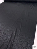 Reptile Jacquard Silk Charmeuse - Black