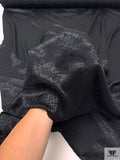 Reptile Jacquard Silk Charmeuse - Black