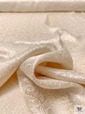 Paisley Jacquard Silk Charmeuse - Champagne