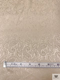 Paisley Jacquard Silk Charmeuse - Champagne
