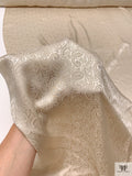 Paisley Jacquard Silk Charmeuse - Champagne