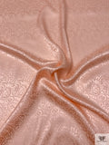 Paisley Jacquard Silk Charmeuse - Peach Pink