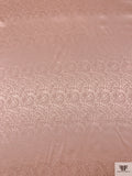 Paisley Jacquard Silk Charmeuse - Peach Pink