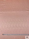 Paisley Jacquard Silk Charmeuse - Peach Pink
