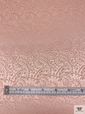 Paisley Jacquard Silk Charmeuse - Peach Pink