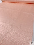Paisley Jacquard Silk Charmeuse - Peach Pink