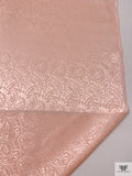 Paisley Jacquard Silk Charmeuse - Peach Pink