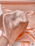 Paisley Jacquard Silk Charmeuse - Peach Pink