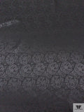 Regal Floral Jacquard Silk Charmeuse - Black