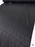 Regal Floral Jacquard Silk Charmeuse - Black