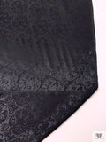 Regal Floral Jacquard Silk Charmeuse - Black