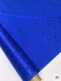 Pebble-Look Jacquard Silk Charmeuse - Royal Blue
