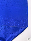 Pebble-Look Jacquard Silk Charmeuse - Royal Blue