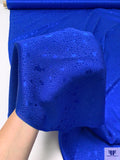 Pebble-Look Jacquard Silk Charmeuse - Royal Blue
